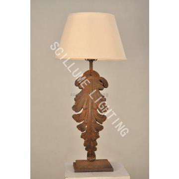 ACANTHUS leaf artifact resin table lamp