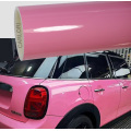 Vinyle d&#39;enveloppement de voiture rose super brillant