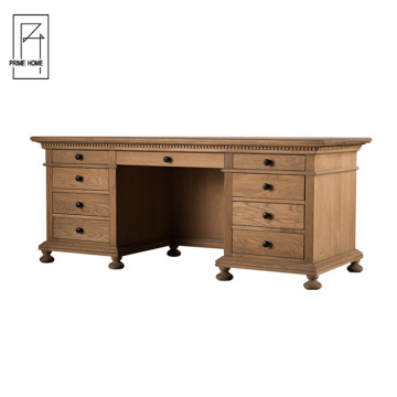French Provincial Oak Study Desk