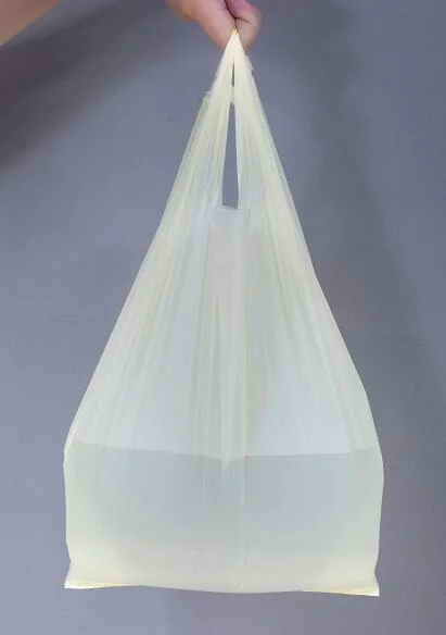 Custom Reusable Vest Carrier Plastic Shopping Bag