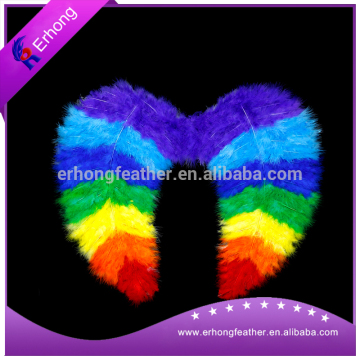 Seven Colors Beautiful Turkey Feather Wing