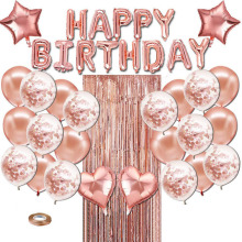 Rose Gold Birthday Balloon Decoration Set - Wholesale Party Decorations