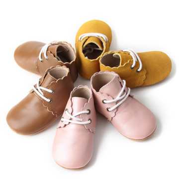 Flower Unisex Ankle Leather Baby Infant Boots