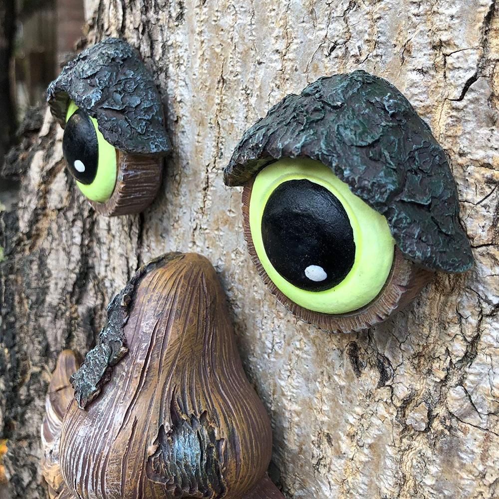 Tree Hugger Sculpture Tree Face Birdfeeder