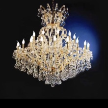 Modern Luxury Gold Wedding Decoration with Crystal Chandeliers