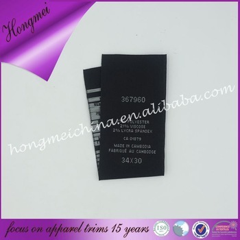 Washable polyester labels with cold cutting machine