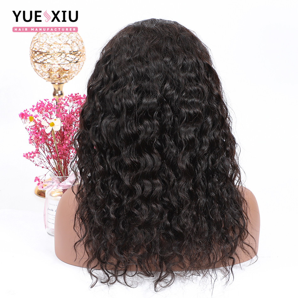 4*4 Human Lace Closure Wig Brazilian Virgin Human Hair Lace Wigs With Baby Hair Water Wave