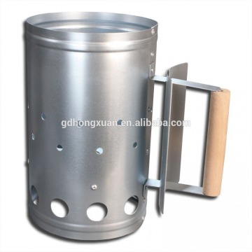 BBQ zinc sheet chimney charcoal starter and fire starter