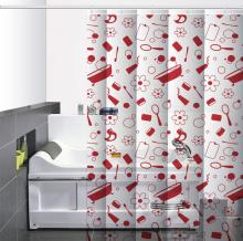 Waterproof Bathroom printed Shower Curtain Tie Backs