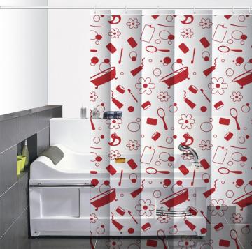 Waterproof Bathroom printed Shower Curtain Tie Backs