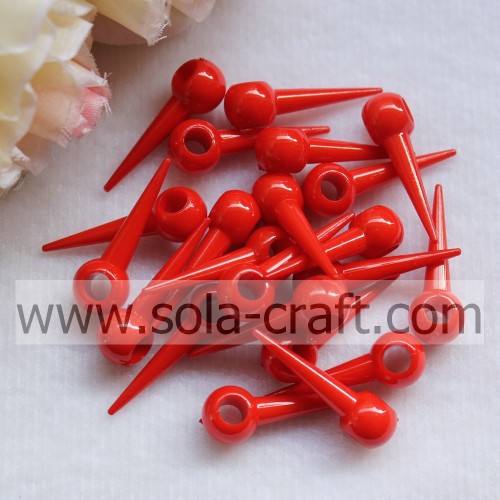 Hanging Hole Rivet Acrylic Solid Beads For Decoration