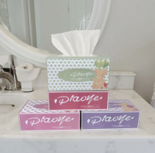Custom 2Ply White Soft Facial Tissue Cube Box