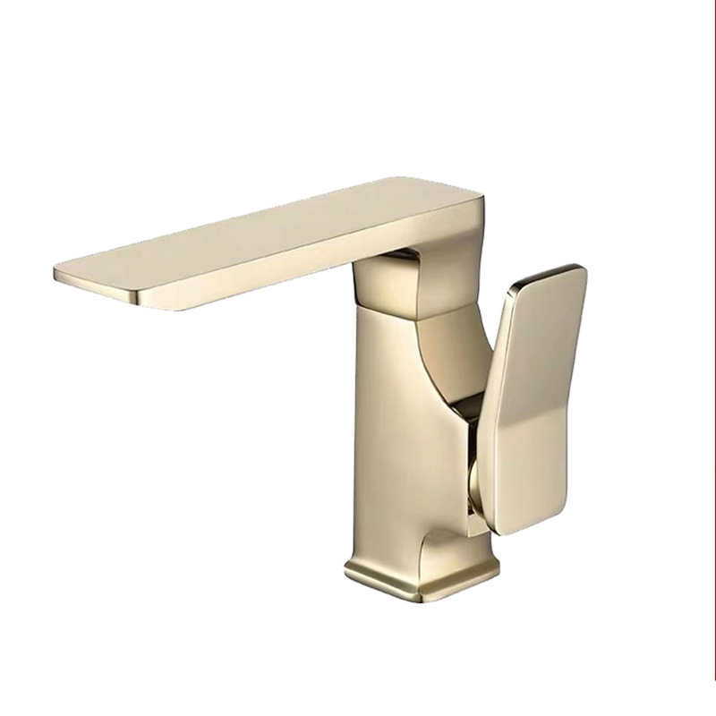 Matte Black Brushed Gold Basin Faucet