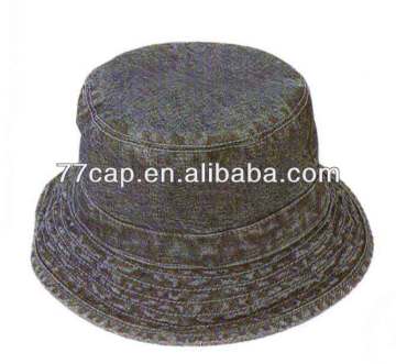 fitted fishing cap hat/washed cotton jeans fishing bucket hat