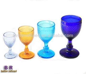 Colored glass stemware