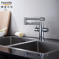 Hot sale folding brass double-handle kitchen mixer taps