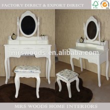 shabby chic white dressing table