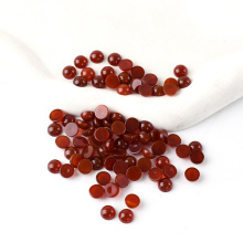 Natural Red Onyx Agate Round Flatback CAB Cabochon