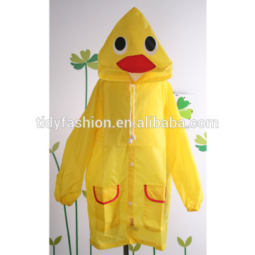 Yellow Cute Fashion Waterproof Hooded Child Rainwear