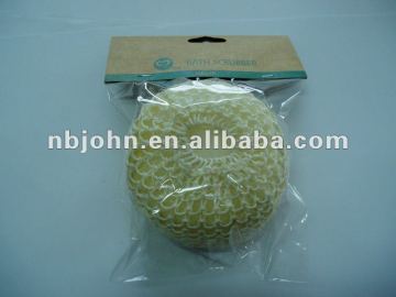 round sisal bath sponge scrubber