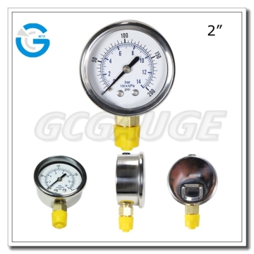High quality all stainless steel vacuum test gauge with bottom connection