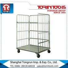 Three sides container trolley with four wheels