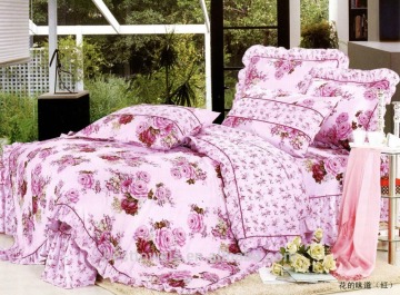 Good quality shiny famous brand cotton bedding set