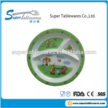 Mini Divided Melamine Plate Kids