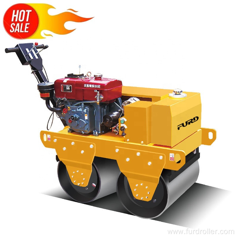 Pedestrian soil compactor diesel vibratory road roller FYL-S600CS