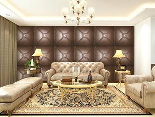 Luxury Modern 3D Leather Wall Cladding TV Background Wallpa