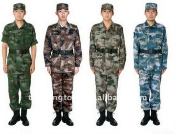high density twill camouflage uniform