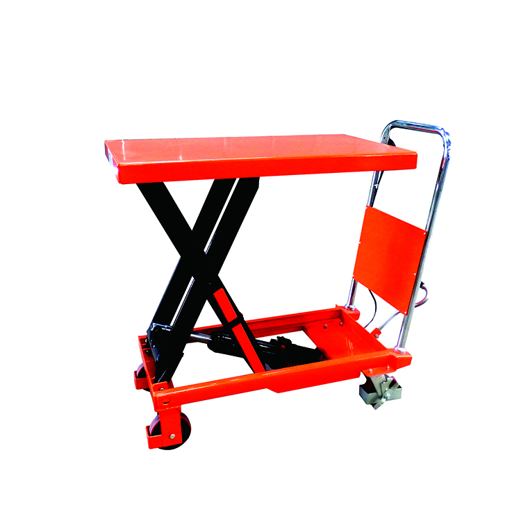 NIULI 500kg flexible hydraulic hand double scissor lift trolley tables for man lift price