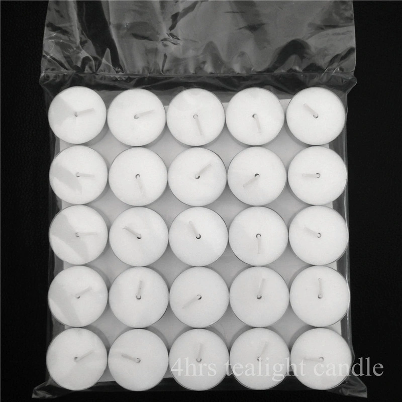 14G White Pressed Tea Light Candles for Christmas Tree Decorations