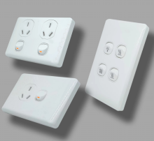 YUNDUO SAA Approved Australian Standard Dual Power Point Wall Switch Socket (10A)