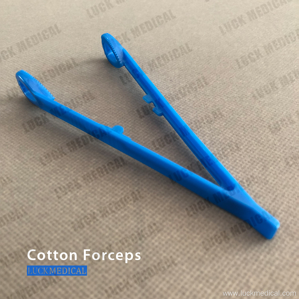 Medical Cotton Forceps Plastic Tweezers