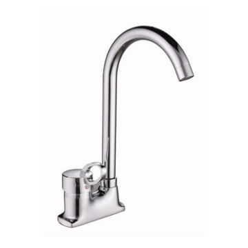 Faucet dapur pegangan tunggal stainless steel 304 yang populer