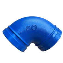 Blue 90 Degree Grooved Elbow for Industrial Applications