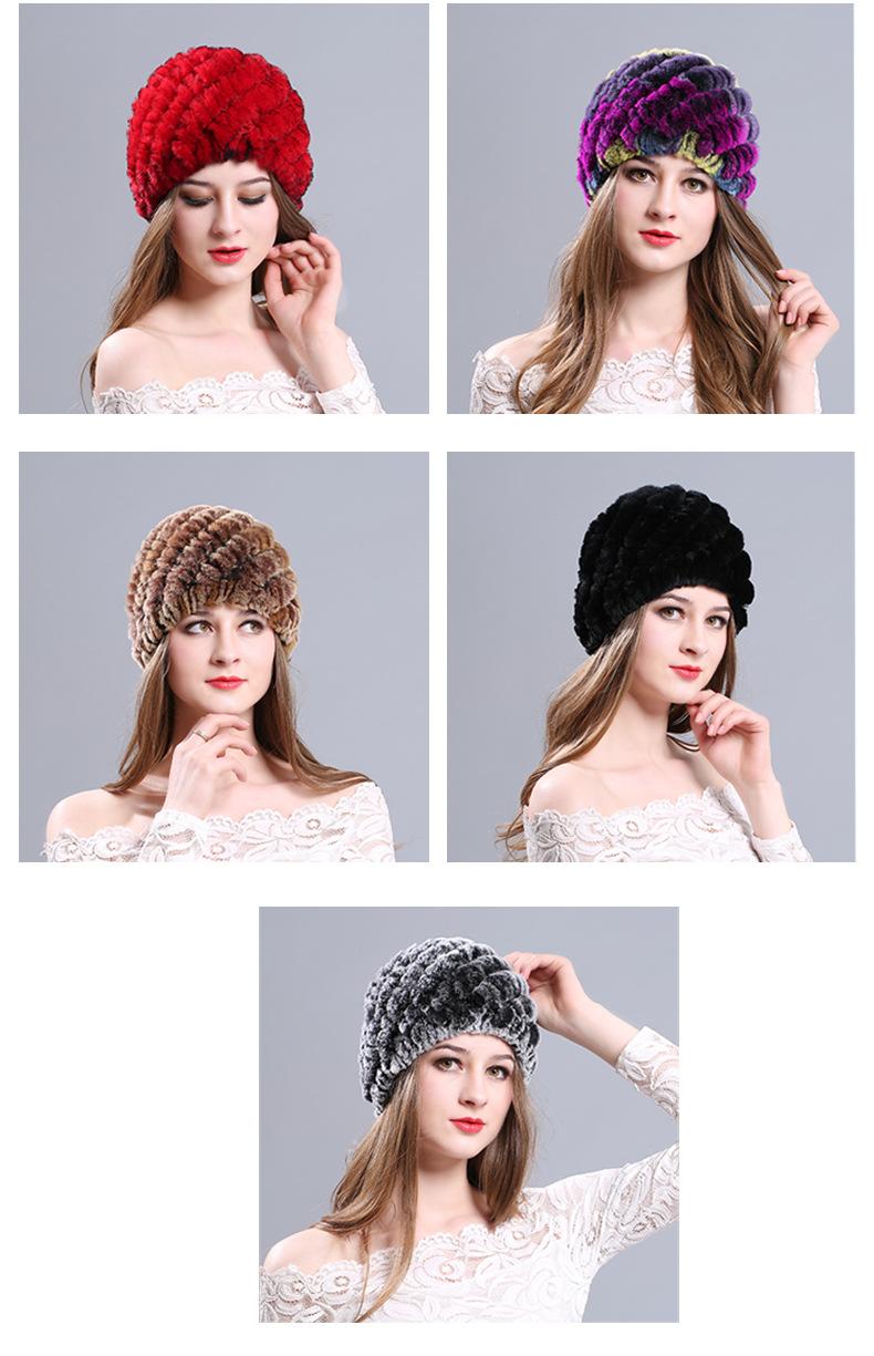 Beaver rabbit fur hat fur hat female winter (1)