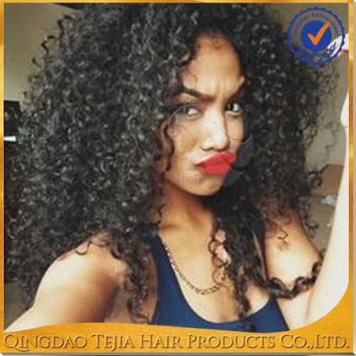 Hot selling virgin mongolian heavy density 180% afro kinky curly lace wigs