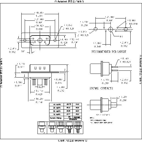 PDP5W1-MXXXX POWER D-SUB 5W1 DIP STRAIGHT-MALE TYPE 