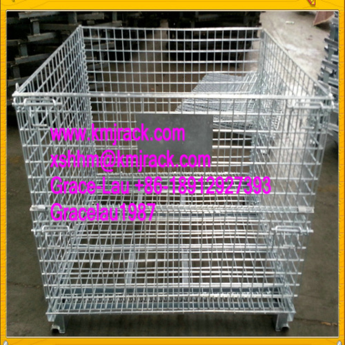 Heavy Duty Collapsible Steel Wire Mesh Container