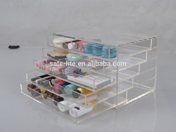 acrylic storage box with 5 drawers / clear acrylic cosmetic organizer