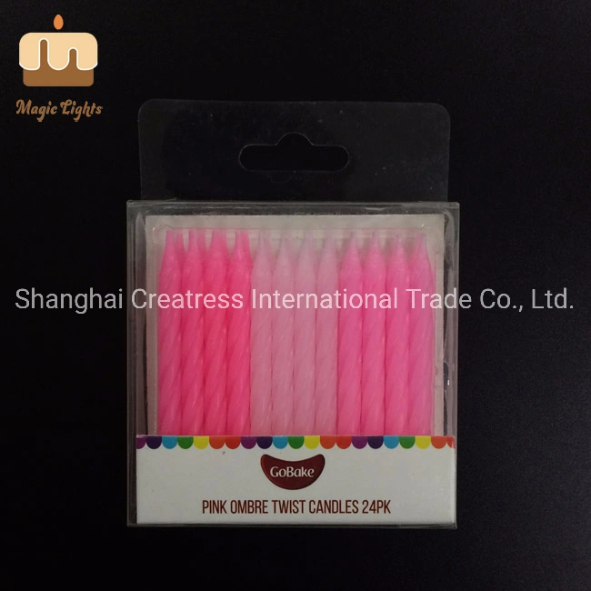 Rainbow spiral Bithday Cake Candle Form China