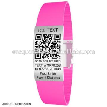 cheap custom silicone qr scan code bracelet