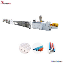 Two cavity PVC pipe extrusion line