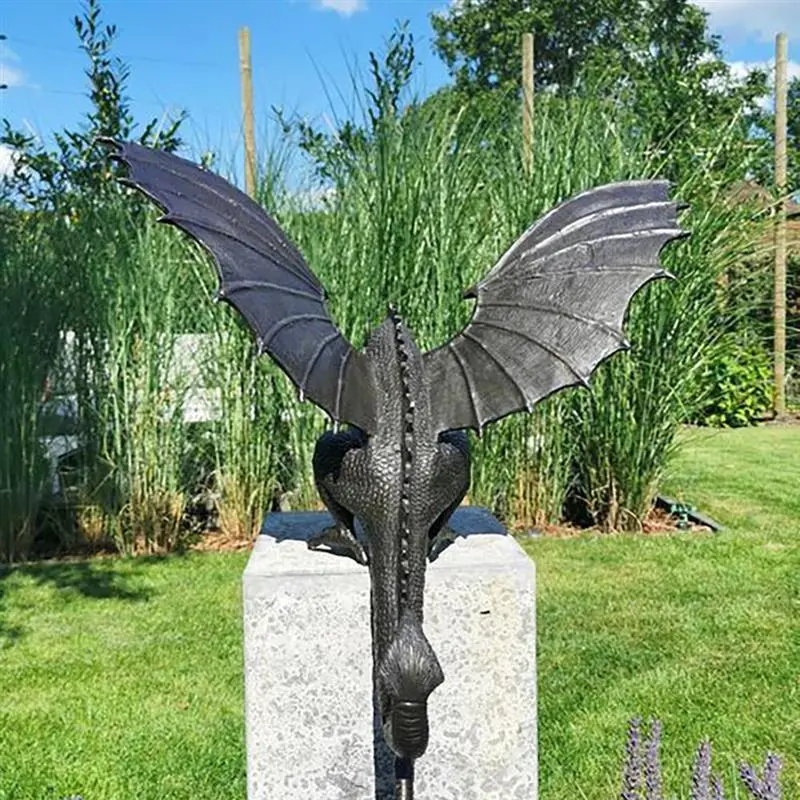 Dropshipping Outdoor Garden Decoration Dragon Fountain Ornament Resin Sculpture Dragon Statue