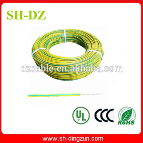 teflon and silicone insulation yellow green grounding cable