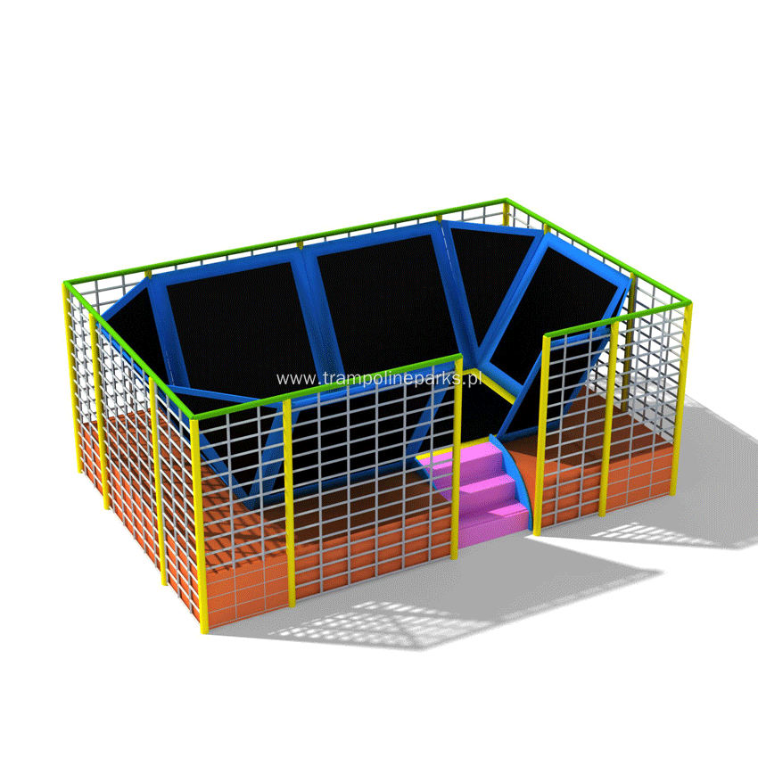 Indoor Trampoline Jumping Play