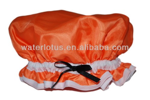 China supplier one color EVA and satin waterproof shower cap for adults or kids