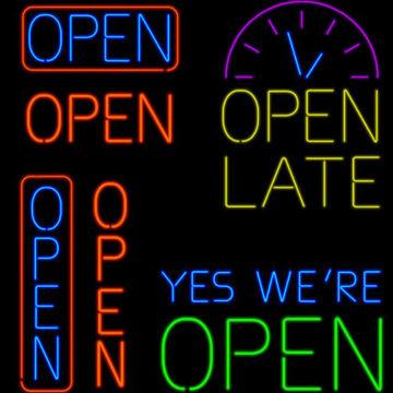 OPEN NEON SIGN FOR BUSINESS